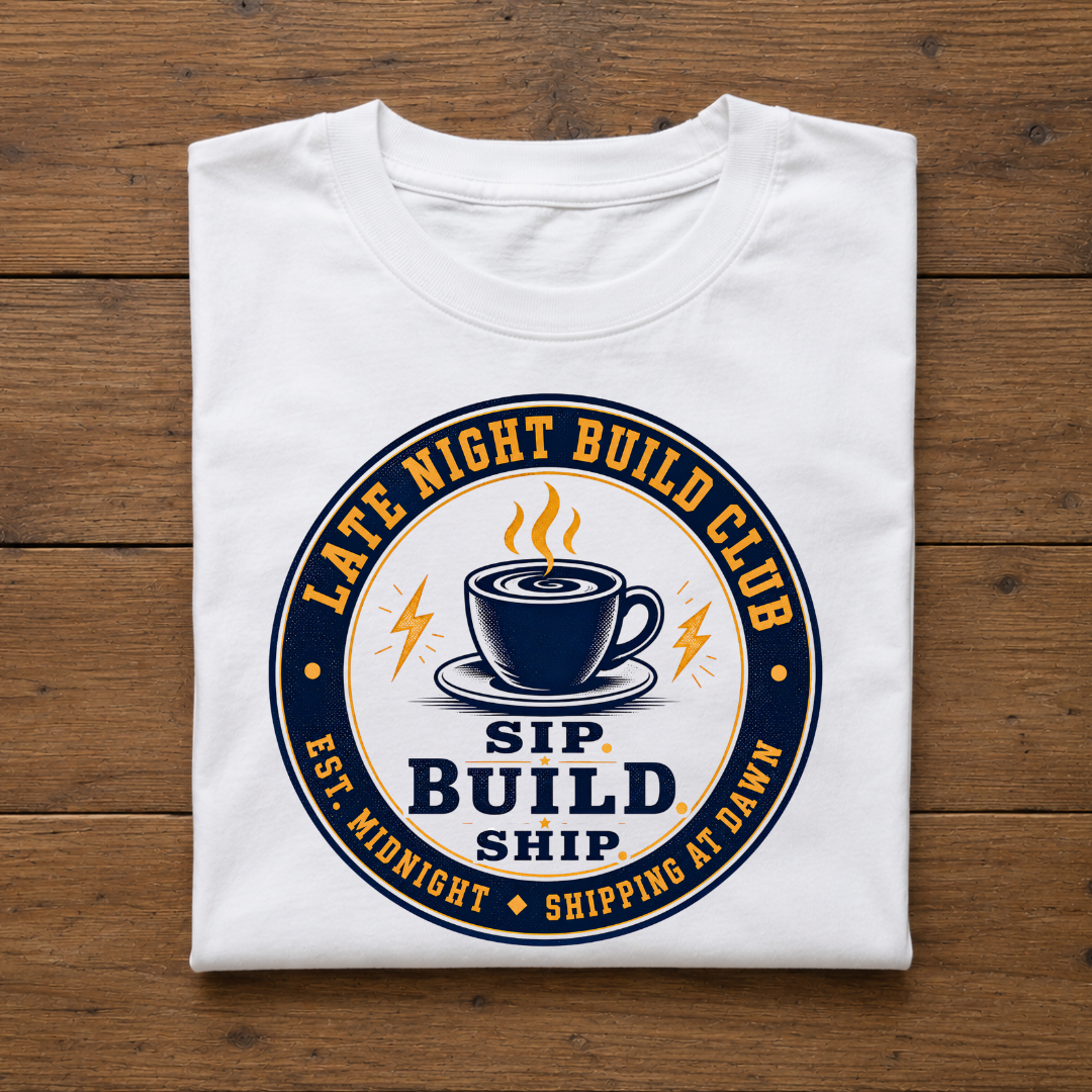 Sip. Build. Ship. Tee